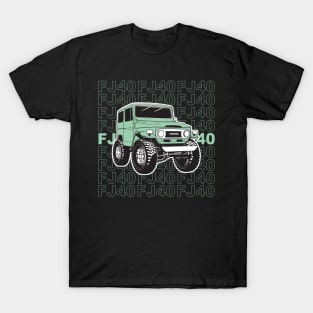 FJ40 Stacked in Spring Green T-Shirt